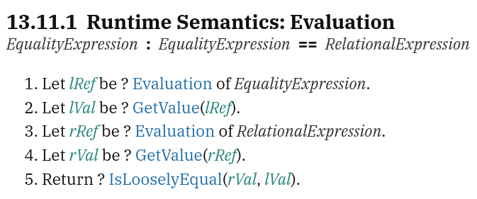 Equality Operators — RS: Evaluation